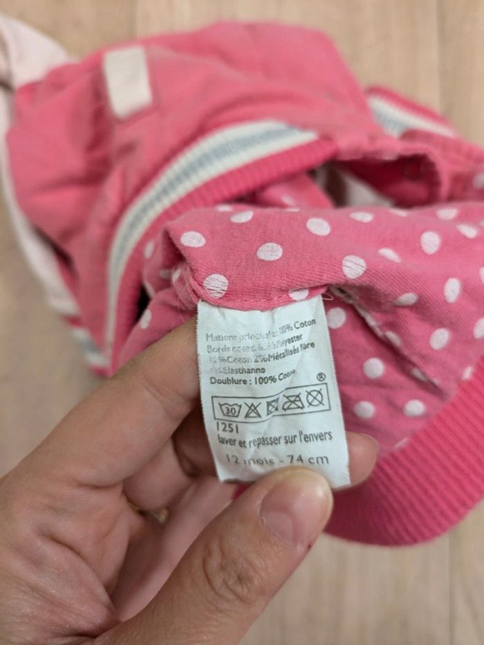 Veste Sweat Rose 12 Mois - photo numéro 8