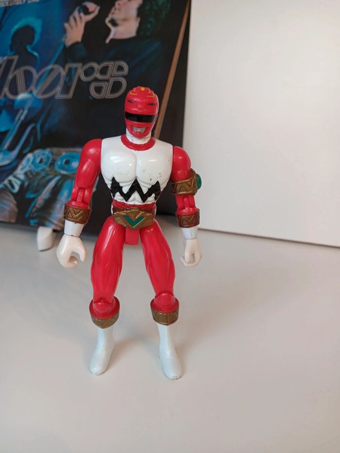 Figurine vintage Power Rangers Lost Galaxy sentai Gingaman Ginga RED Bandai 1998 taille 14cm