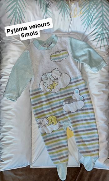 Pyjama velours ours lapin souris 6mois gemo