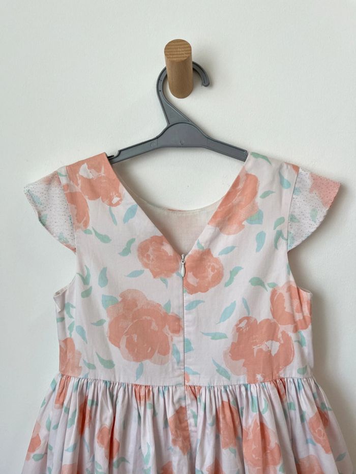 Robe rose à fleurs (détails en tulle pailleté) - Petit Bateau 6 ans (116cm) - photo numéro 10