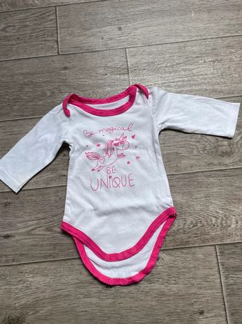 Body manches longues licorne in extenso 3 mois