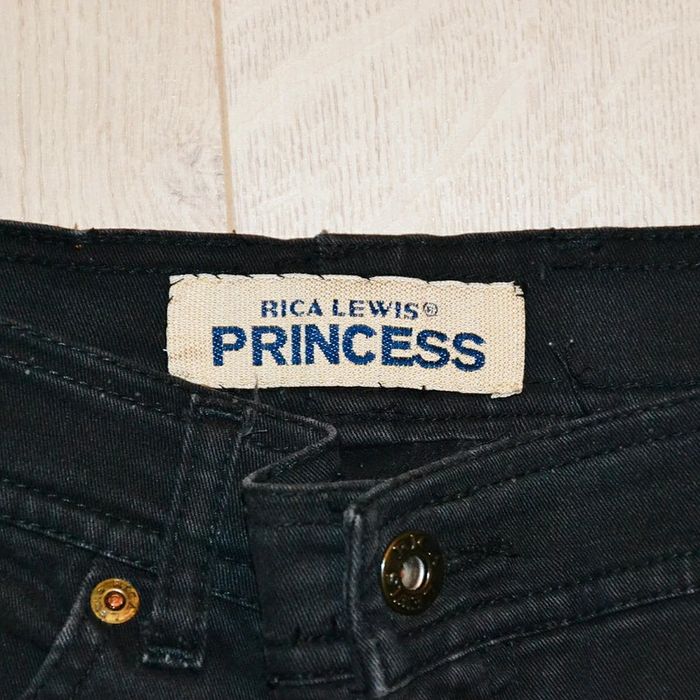 Rica Lewis Princess Wide Regular Jeans Droit Noir Exclusive Vintage Femme (Taille 44) - photo numéro 7