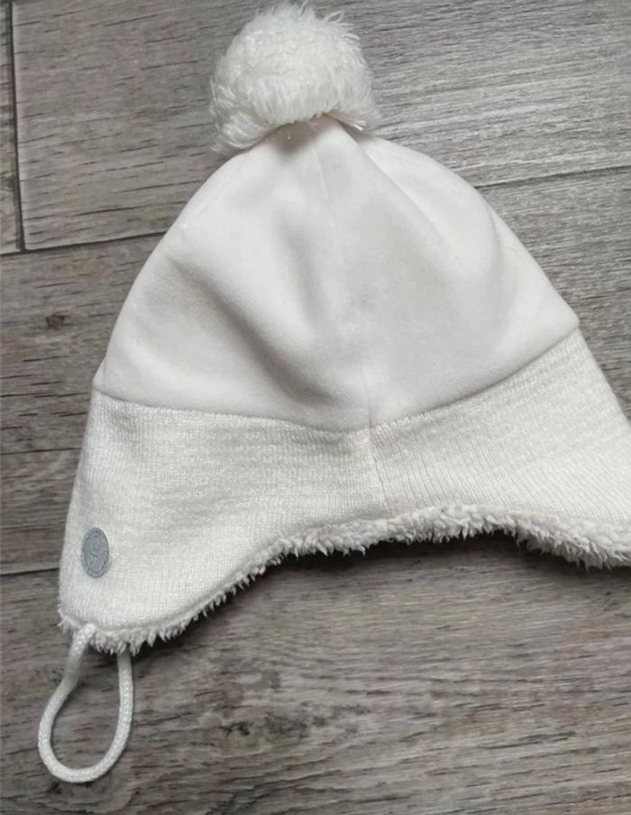 Bonnet cache oreilles avec pompom Obaibi 12 mois - photo numéro 2