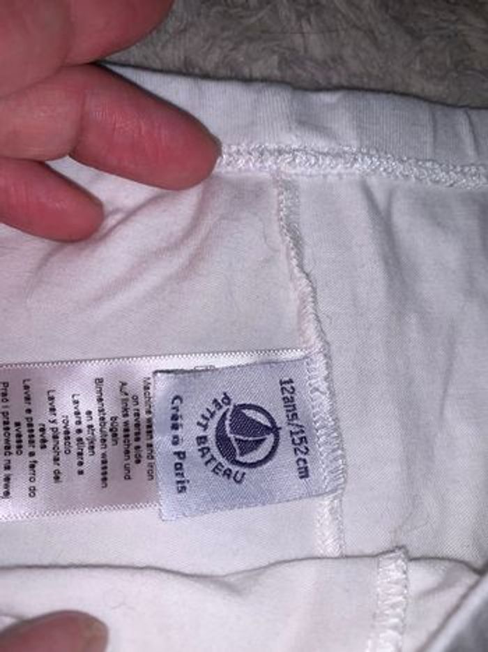 Legging petit bateau  blanc 12 ans - photo numéro 2