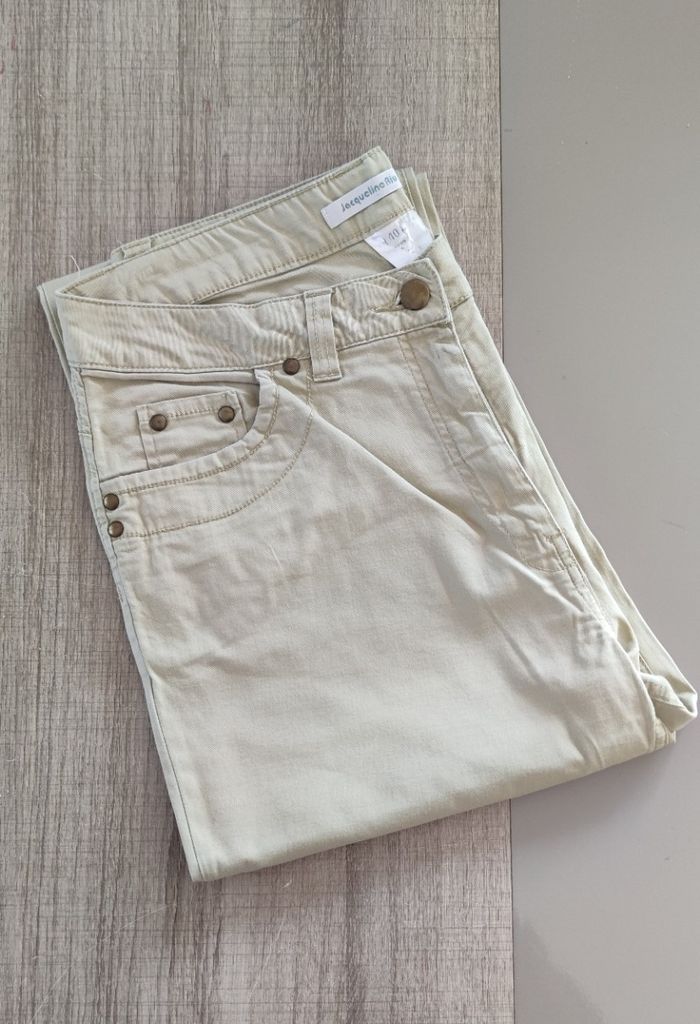 Jean marque Jacqueline Riu taille 40 vert pomme pour femme - photo numéro 4