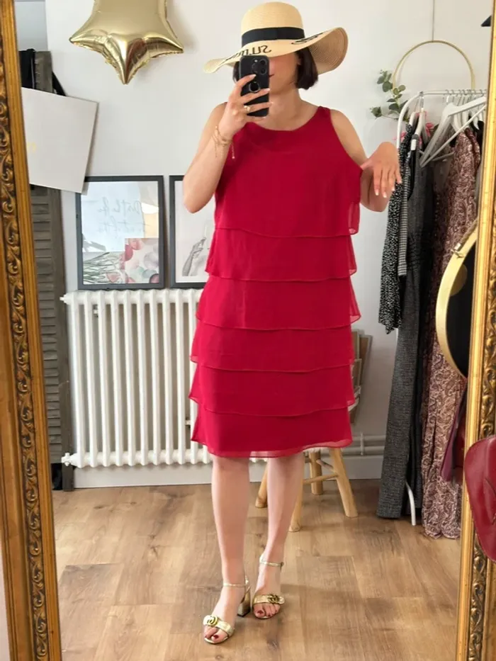 Robe Vera Mont rose fuschia taille 44 - photo numéro 2