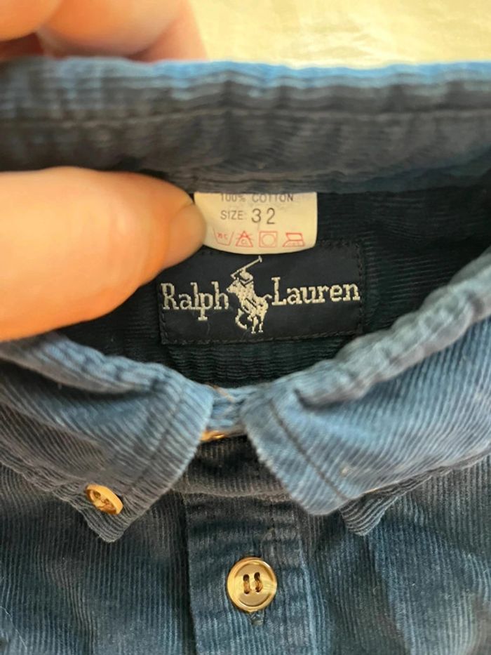Chemise en velours bleu marine - photo numéro 4