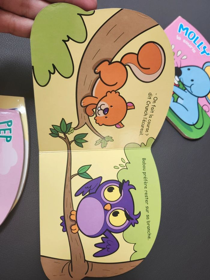 Lot quatre livres animaux bébé enfant souris hibou papillon koala - photo numéro 12