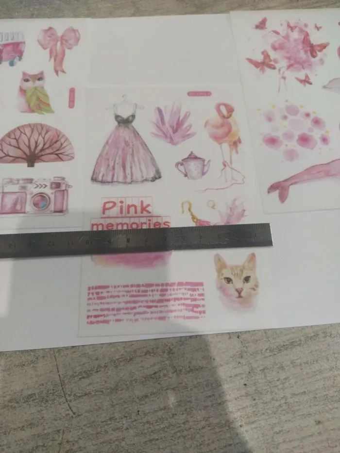 Lot de stickers tons rose (lot A) - photo numéro 5