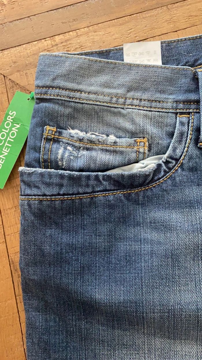 Jean effet délavé benetton - photo numéro 6