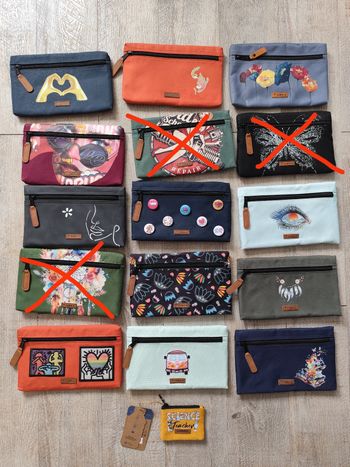 Pochettes cabaïa frontales  customisées