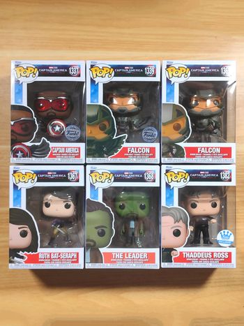 Lot COMPLET 6 Funko Pop! Marvel : Captain America Brave New World