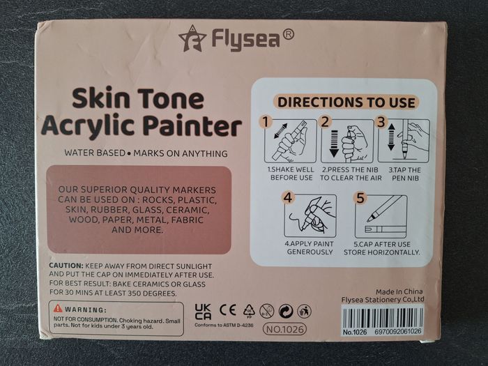 Lot de 12 feutres Acryliques couleurs peau neuf - photo numéro 2