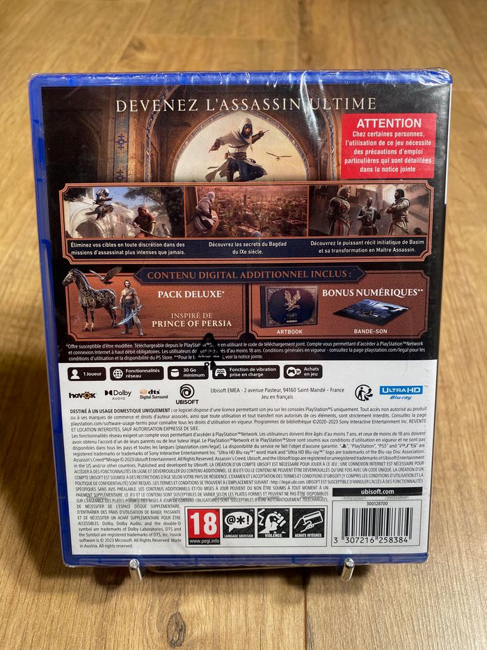 Assassin’s creed mirage edition deluxe - PS5 - jeu neuf sous blister - photo numéro 2