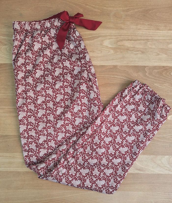 Pantalon bas de pyjama femme Etam rouge M - photo numéro 2