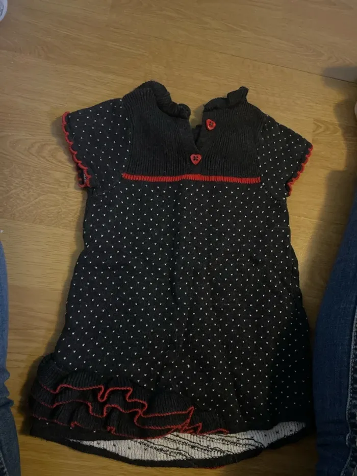 Robe en coton pour l’hiver fille 9 mois orchestra - photo numéro 3