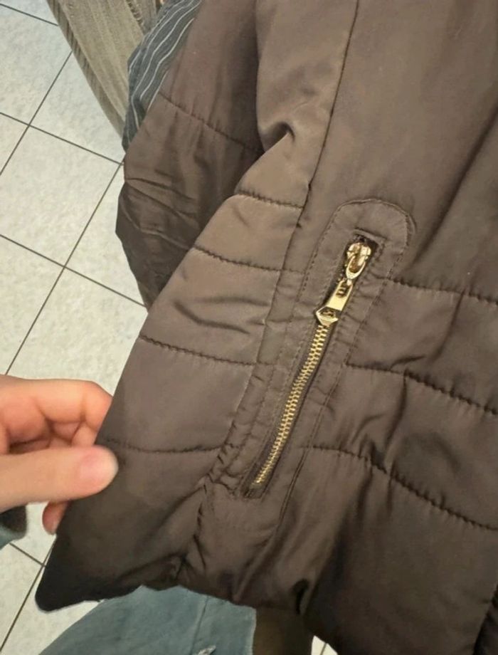 Manteau marron cache cache - photo numéro 7