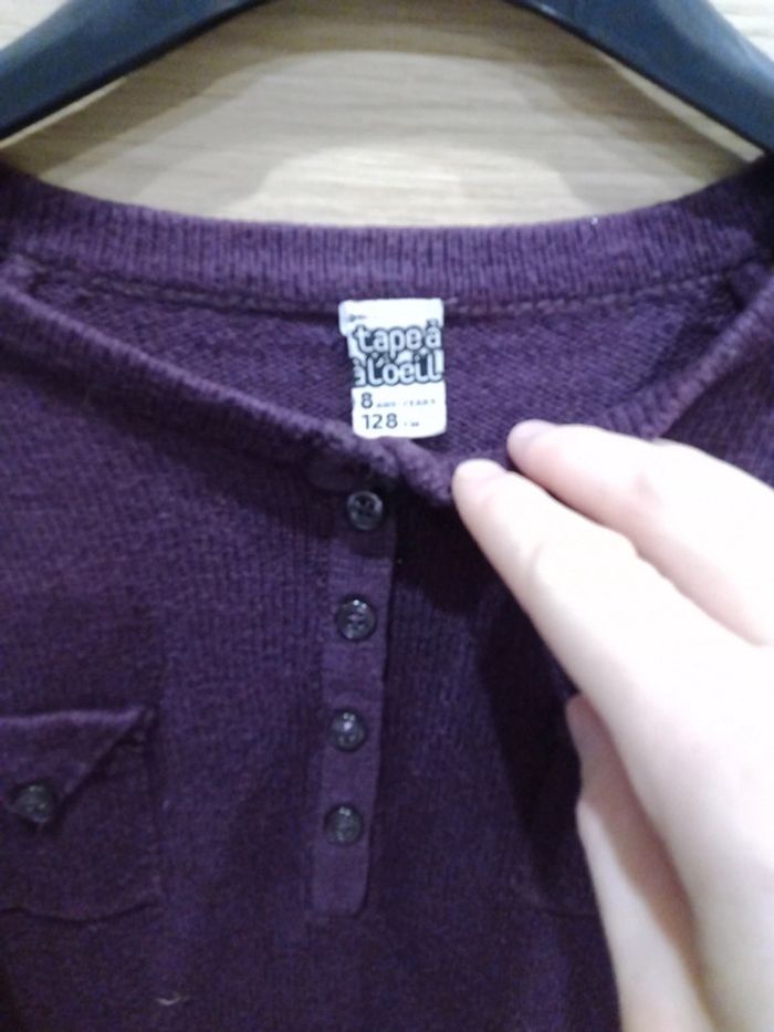 Robe fine pull manches courtes Fille 8 ans - photo numéro 3