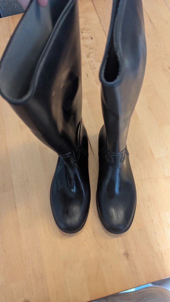 Bottes hautes caoutchouc Texto noir étoile - photo numéro 4