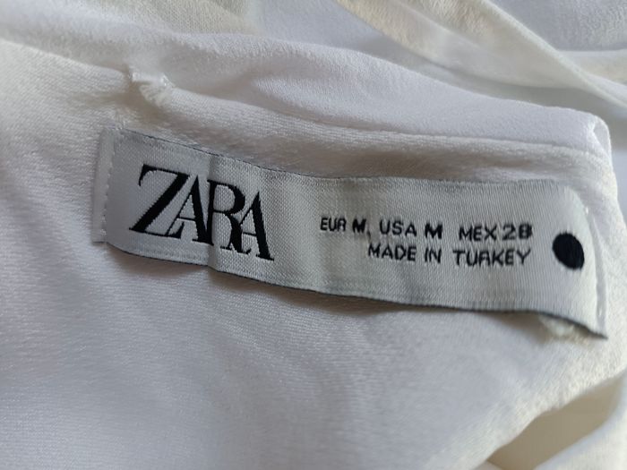 Robe casual Zara blanche asymétrique en M - photo numéro 9
