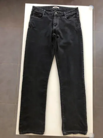 Jeans droit noir femme