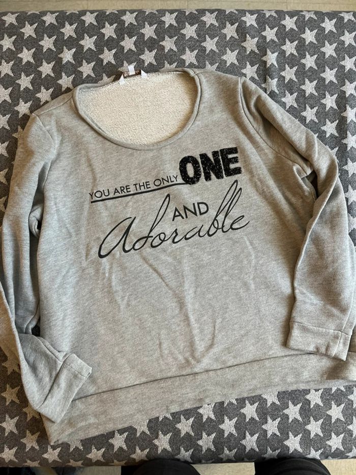 Sweat-shirt ms mode gris xl