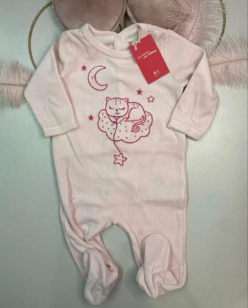 Pyjama bébé fille - neuf - DPAM - Taille 12 mois