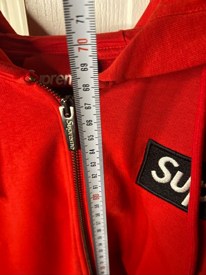 Sweat pull capuche Supreme rouge - Taille L - photo numéro 8