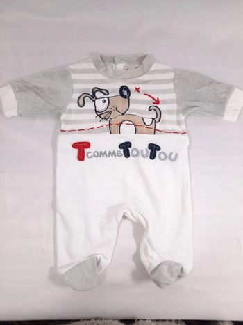 Grenouillère 3 suisses, 1 mois