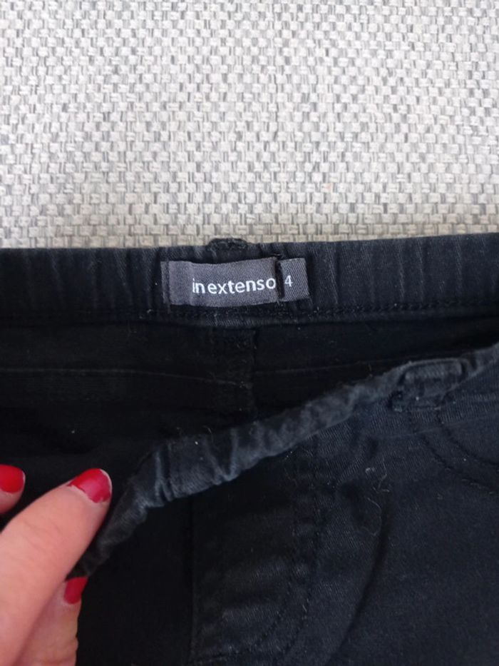 Blouse blanche et dentelle Okaïdi+ jean noir zip bas 4 ans - photo numéro 8