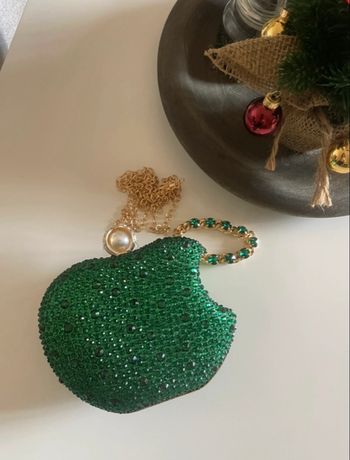 Sac soiree vert émeraudes