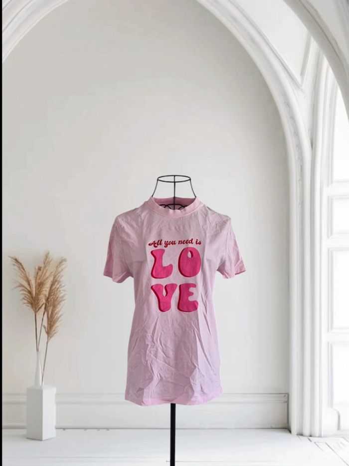 Tee-shirt love pur coton 🌸