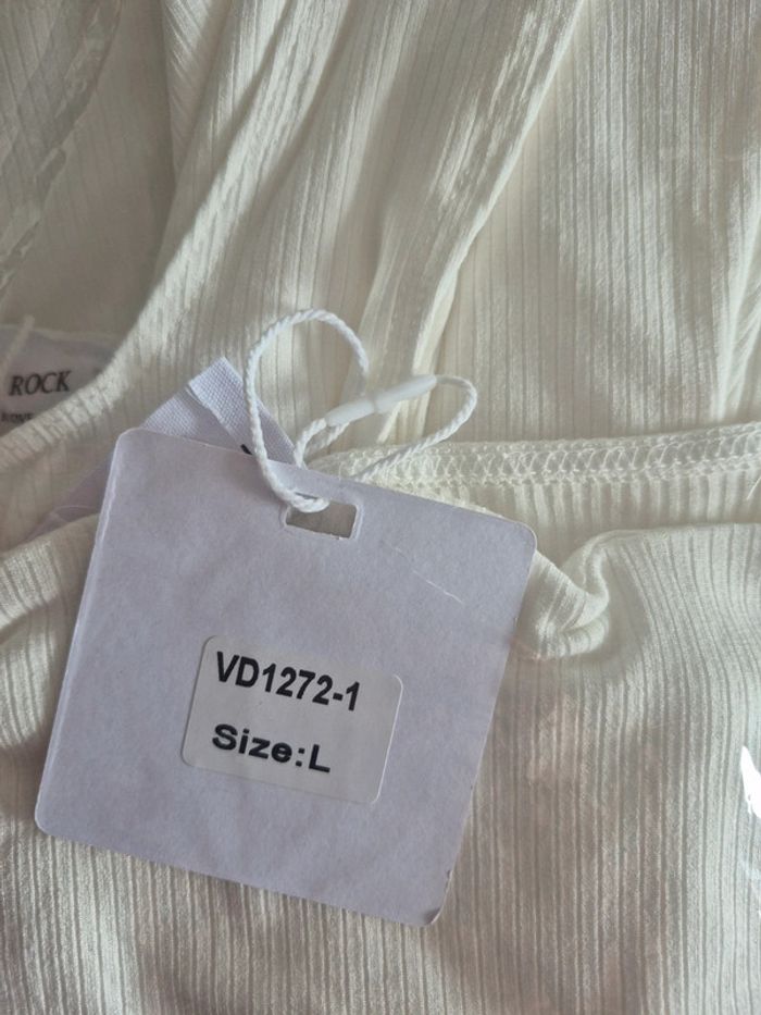 Débardeur Femme Blanc Cassé - photo numéro 3