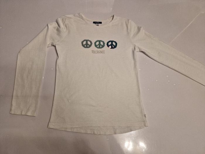 Tee shirt manche longue blanc