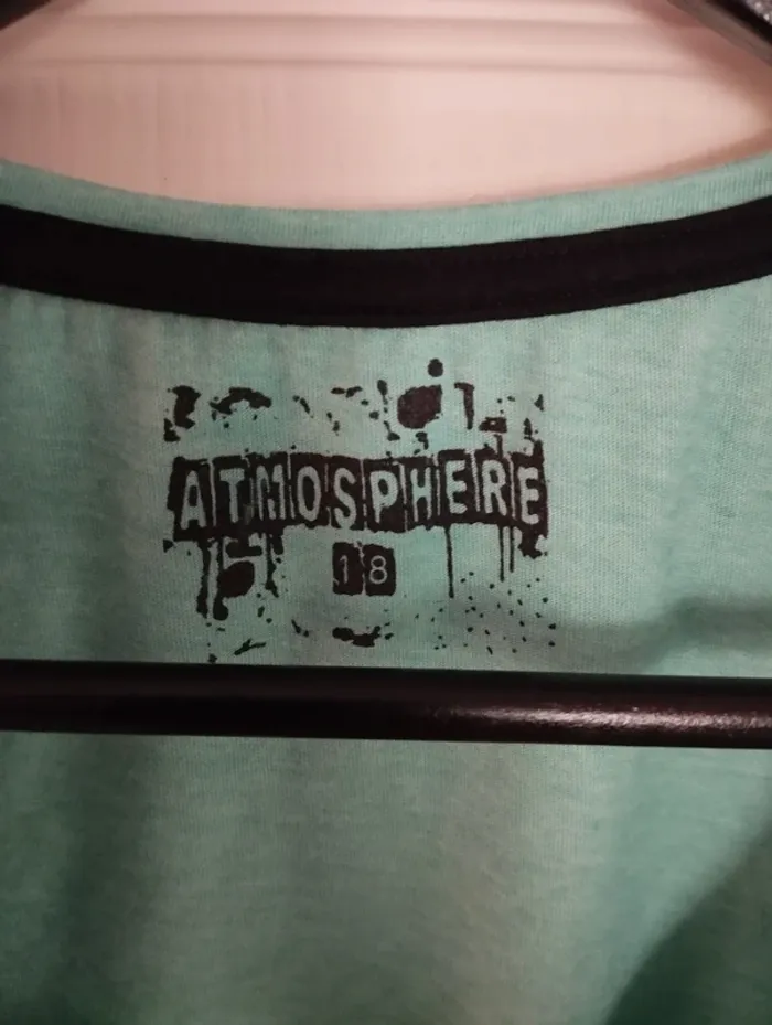 * T-shirt vert/menthe T46 Atmosphere - photo numéro 2