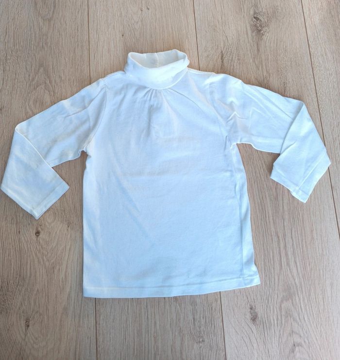 Lot de 3 sous-pull unis blanc / rose / bleu marine Bout'chou - Taille 24 mois - photo numéro 4