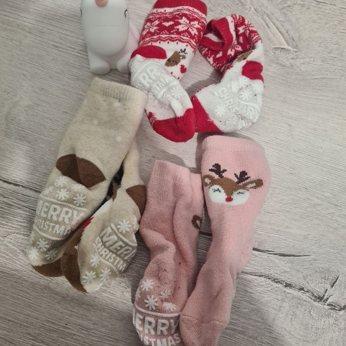 Lot de 3 paires de chaussettes antidérapantes 9-12 mois Noël - photo numéro 5