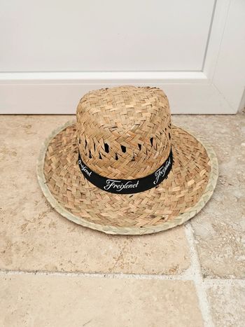Chapeau de paille homme ou femme mixte Freixenet ruban noir
