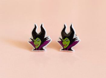Boucles d’oreilles Fait Main Halloween Malefique Vilaine Disney