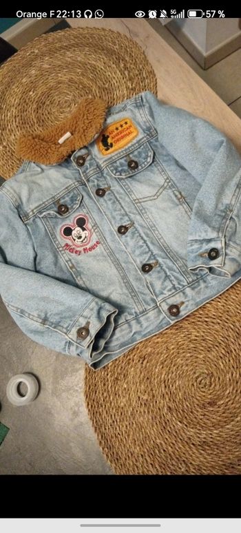 Veste en jean mickey 