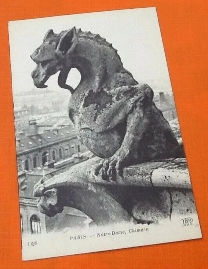 Carte postale ancienne Paris Notre-Dame Chimère - photo numéro 4