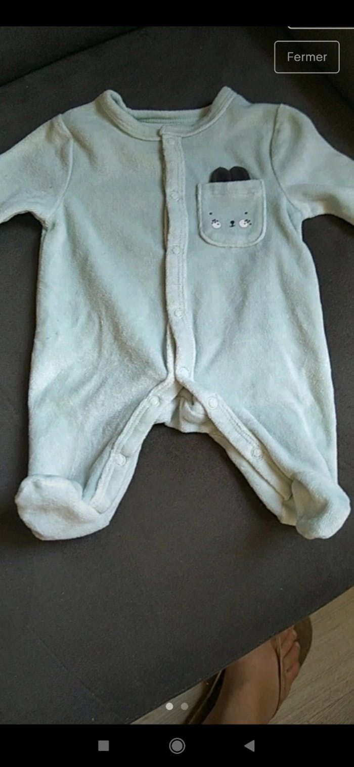 Pyjama naissance velour