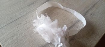 Bandeau blanc double fleur