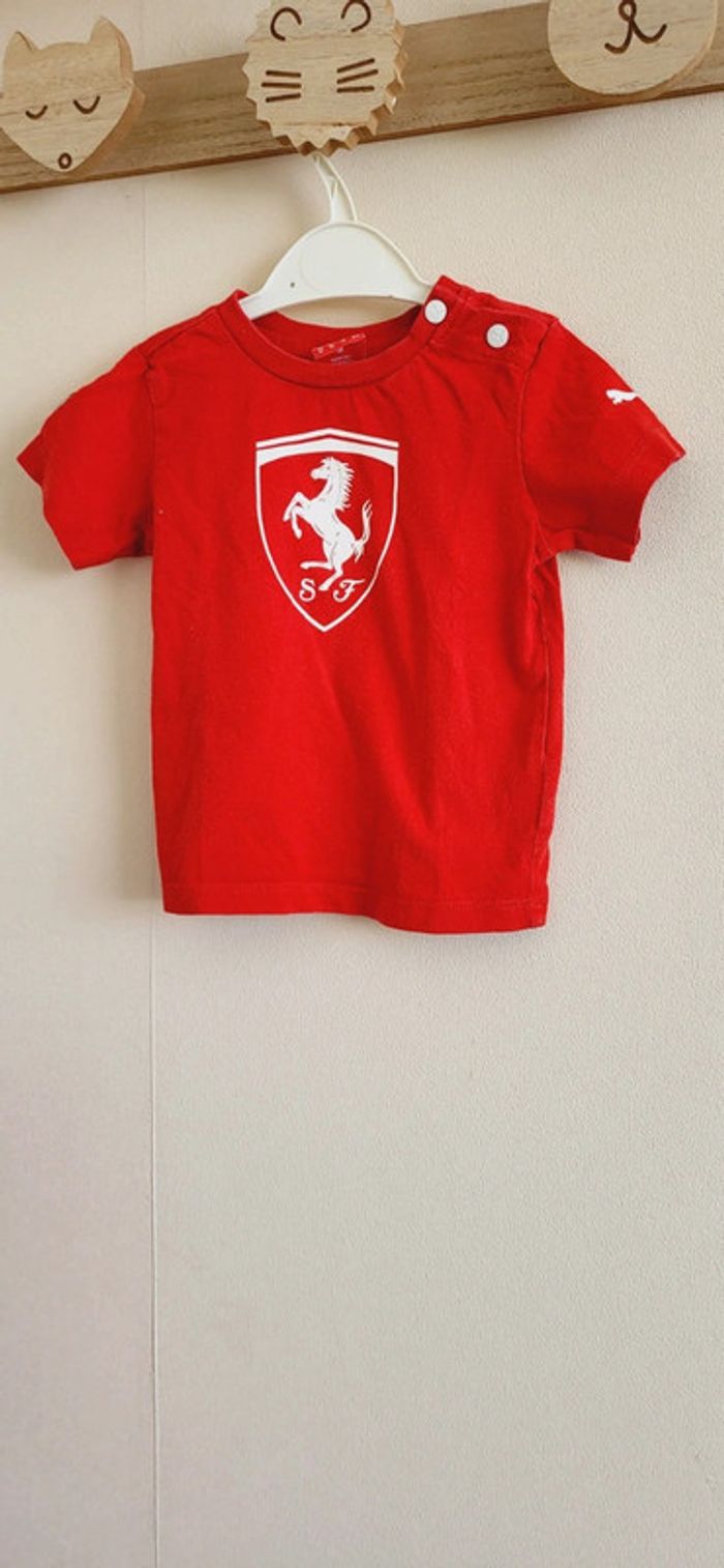 T-shirt rouge puma Ferrari rouge 9/12 mois