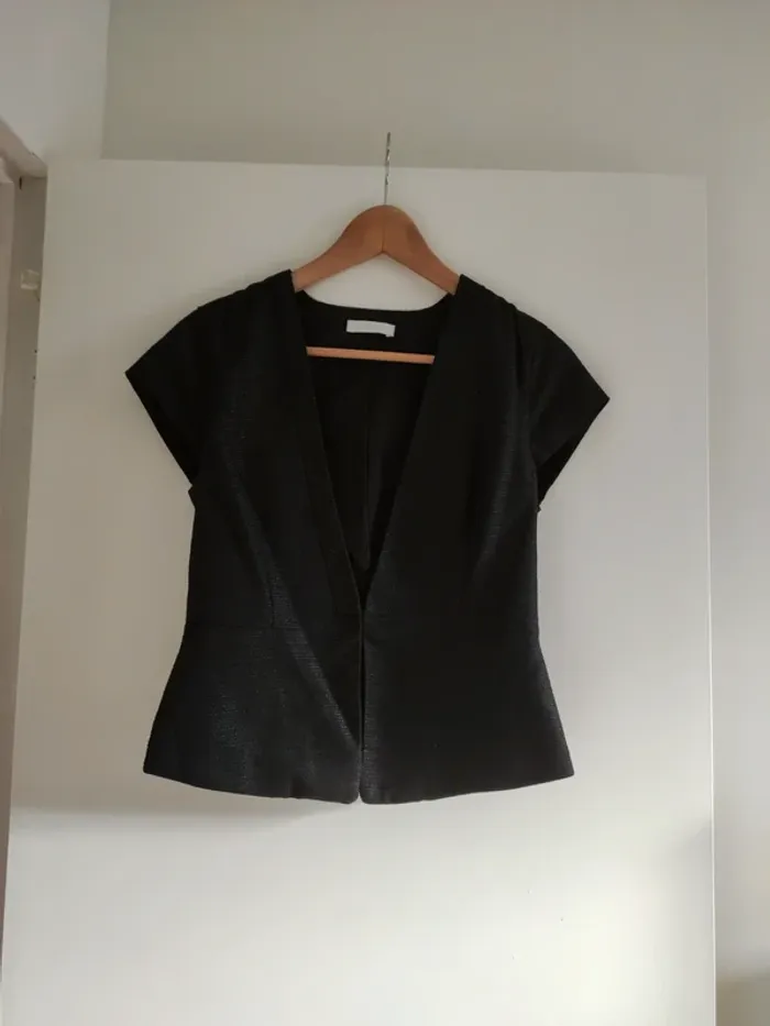 Veste manche courte noire 36