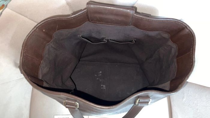 Yves Saint Laurent – Sac besace "Ycone" grand modèle – Marron chocolat - photo numéro 15