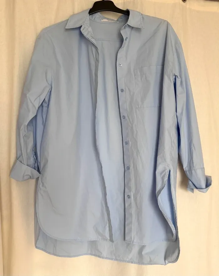 Chemise bleu ciel mango - photo numéro 4