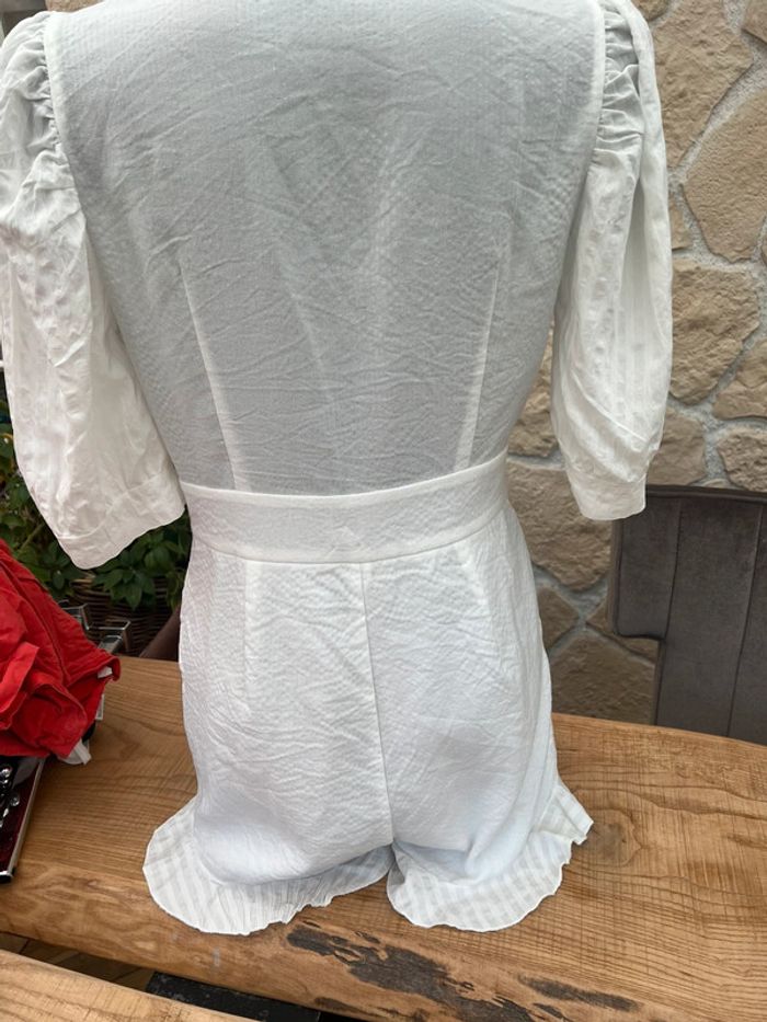 Combishort femme taille M 38 blanche combinaison d’été bohème shein - photo numéro 5