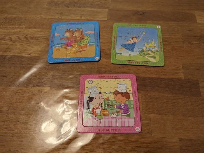 Lot de 3 mini puzzles 9 pièces