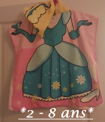 cape de bain princesse 2/8ans